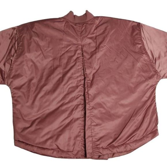 Blush Pink Satin Bomber Jacket New Women's XXL - Picture 6 of 10